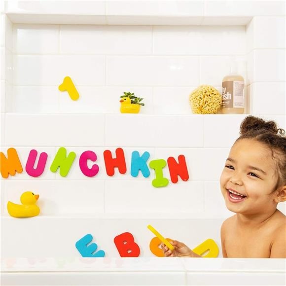 NEW Munchkin® Learn™ Bath Letters and Numbers 36pc Toddler Bath Toy - Picture 3 of 8